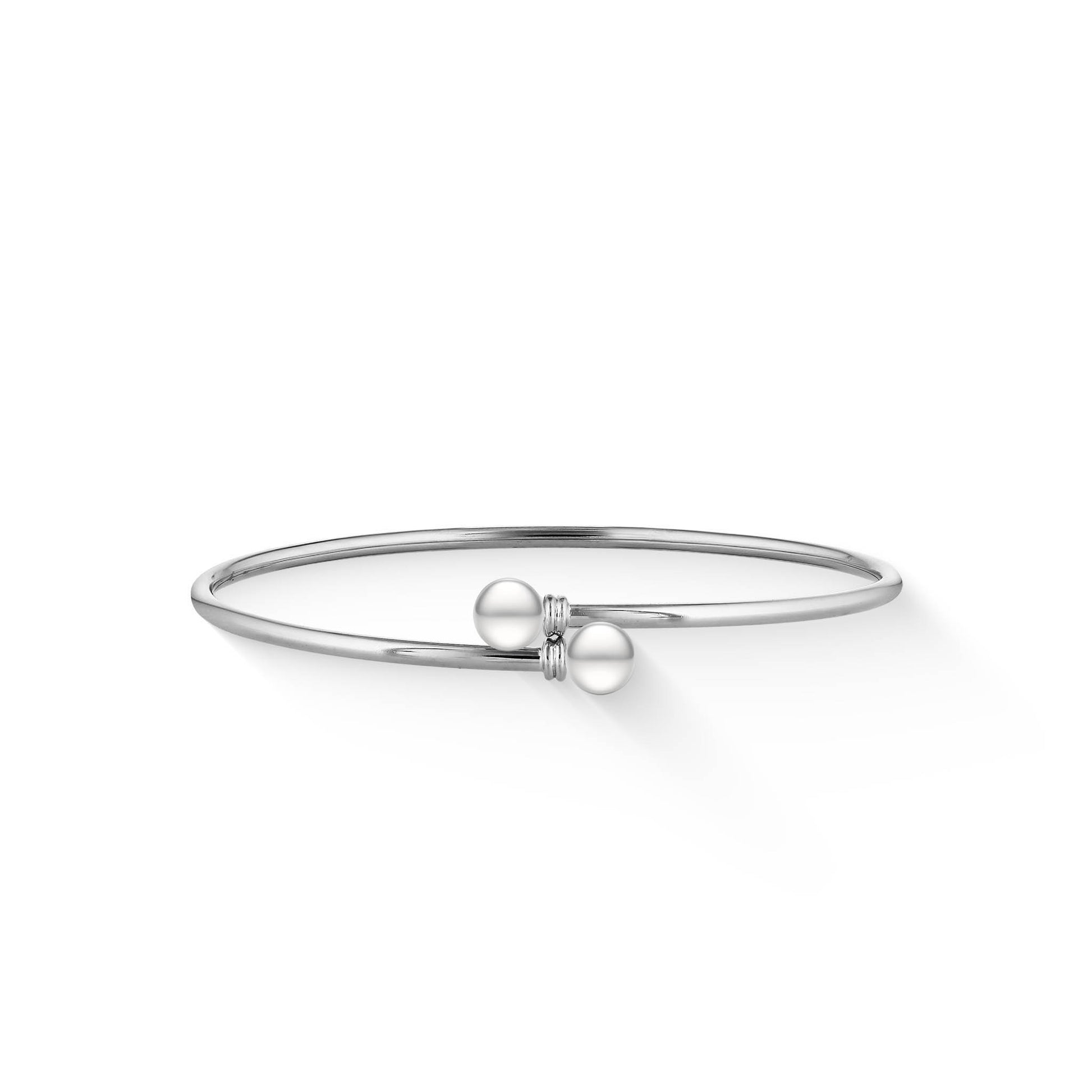 00186 - 14K White Gold - Rondell Flex Bangle