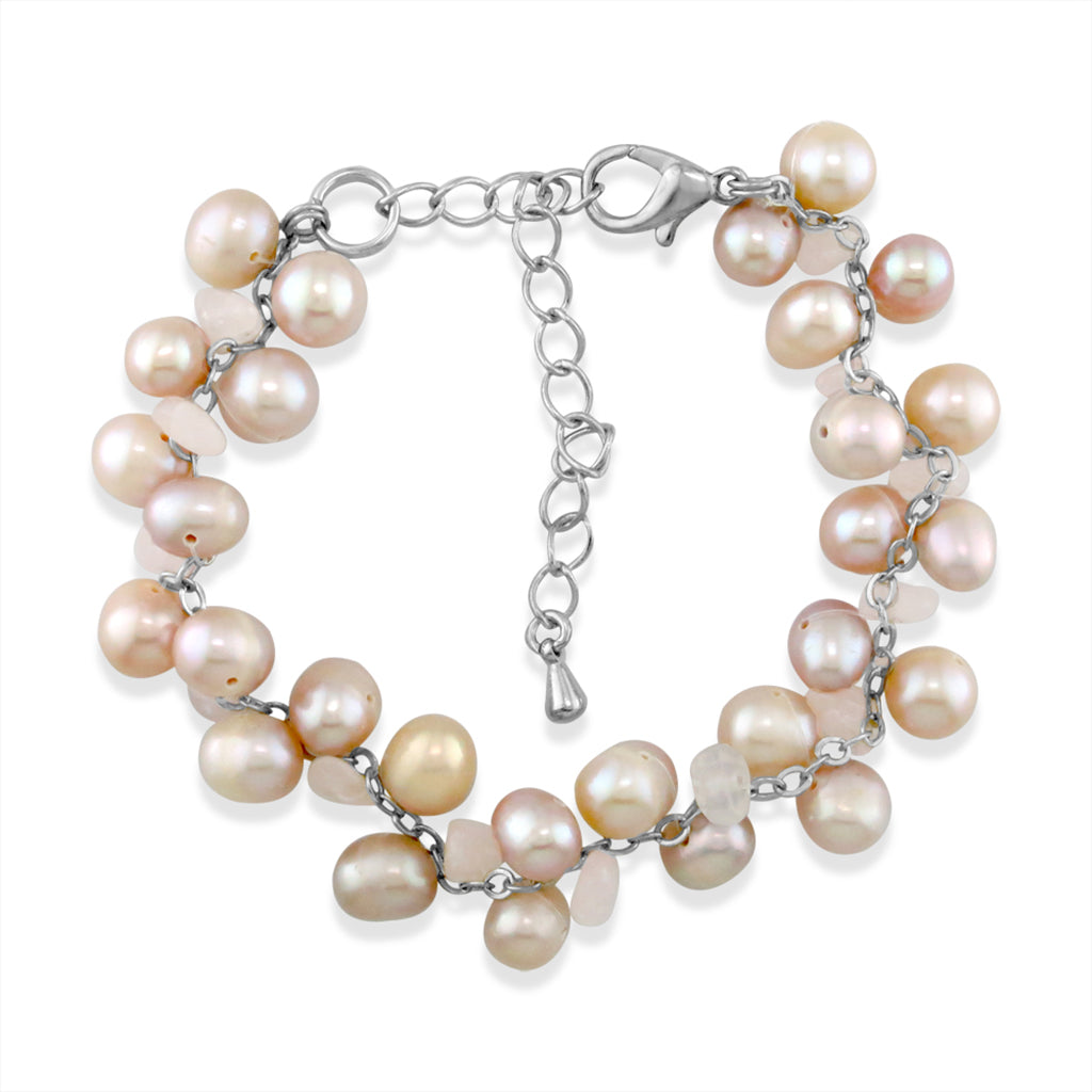 298628 - Steel - Freshwater Pearl Adjustable Bracelet